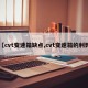【cvt变速箱缺点,cvt变速箱的利弊】